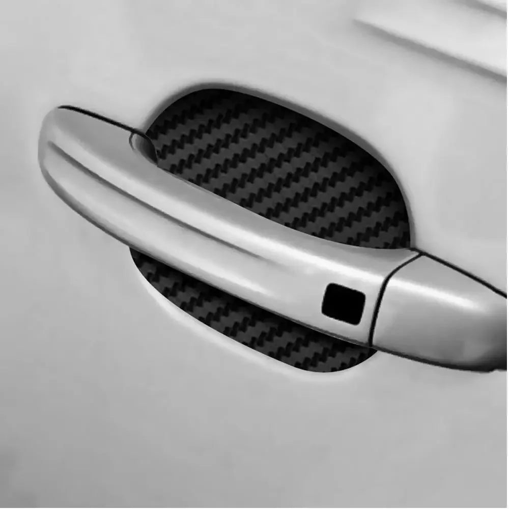 4Pcs 1Set 3D Car Door Sticker Carbon Fiber Scratches Resistant Cover Auto Handle Protection Film Exterior Styling Accessories