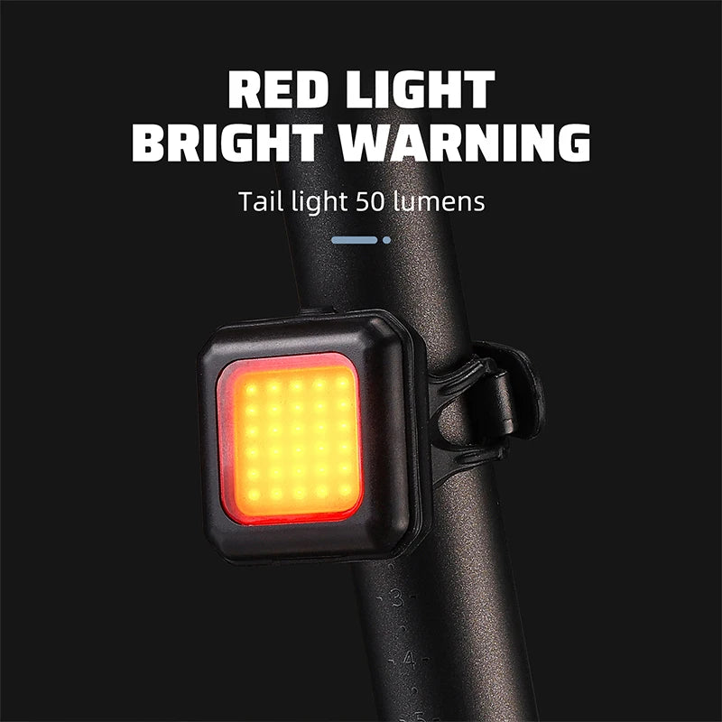 Bike Light Cycling Bicycle Front Rear Light Type-C Charge Headlight Light Warning Taillight LED Lantern Bike Parts