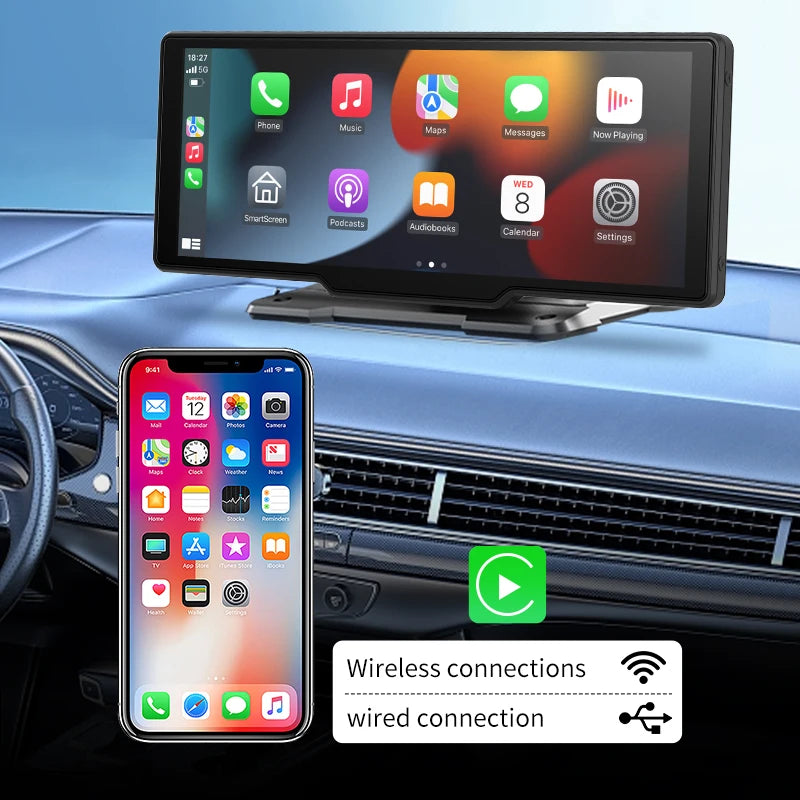 10.26inch Carplay MP5 Player Portable BT Touch Srceen Wireless Carplay Android Auto Car Radio for Apple Or Android Video Stereo