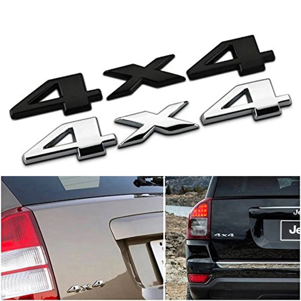 1Pcs 3D 4 X 4 Chrome Logo 3d Decal Emblem Logo Sticker Liberty Nameplate Badge for Ford Jeep Grand Cherokee Wrangler Compass