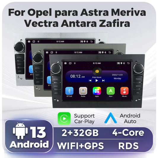 Car Radio Multimedia For Opel Astra H J 2004 Vectra Vauxhall Antara Zafira Corsa C D Vivaro Meriva Veda Wireless CarPlay Auto