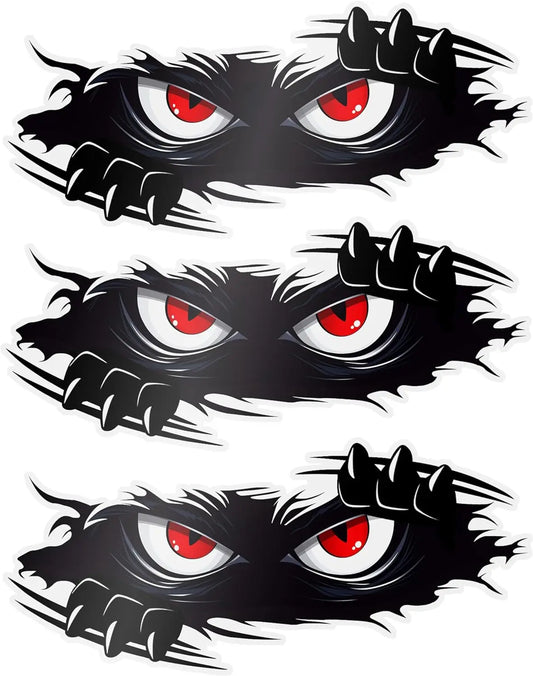 3Pcs Funny Monster Sticker Waterproof 3D vinyl self adhesive funny anime cute Auto Peeking Monster car stickers