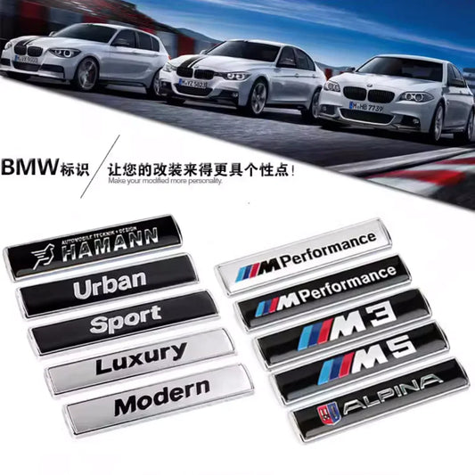 Car Fender Wing Sides Luxury Emblem Metal Sticker For BMW All Series E60 F10 F30 F20 E90 E46 E91 Front Fender Logo Badge Decals