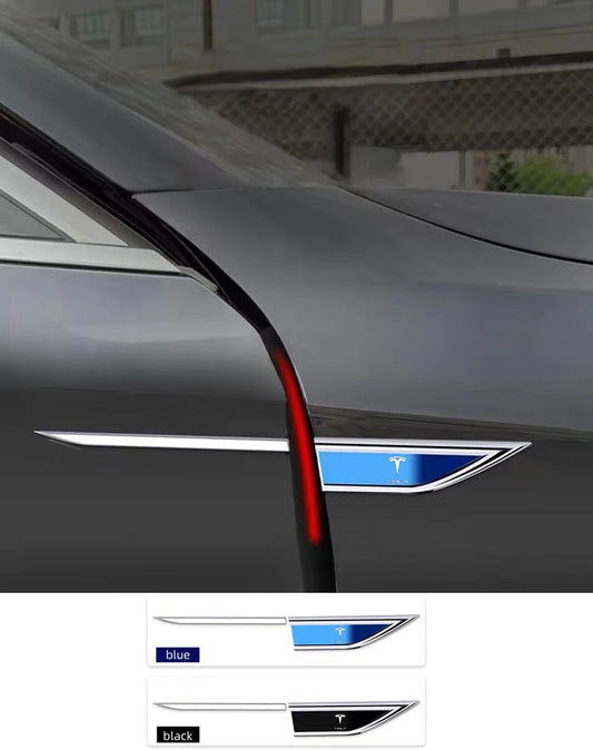 2pcs metal modified body fender trim variant stickers for Tesla Model 3 Model X Model S Model Y 4S Car Accessories