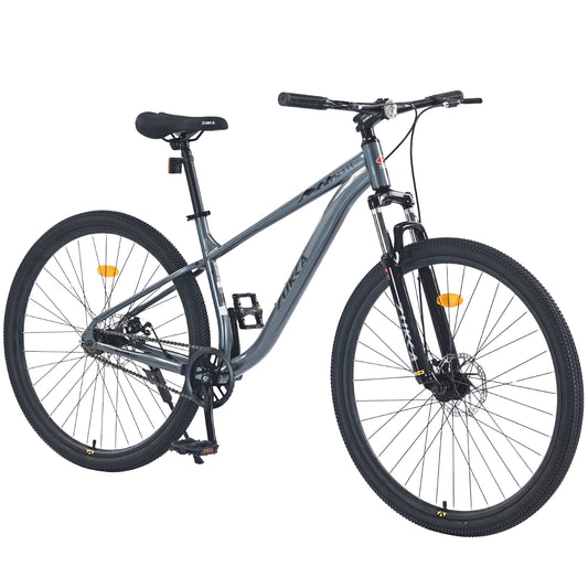 29 Inch Wheels Single Speed Mountain Bike, for Men Women Boys and Girls, Front Suspension, Steel Frame