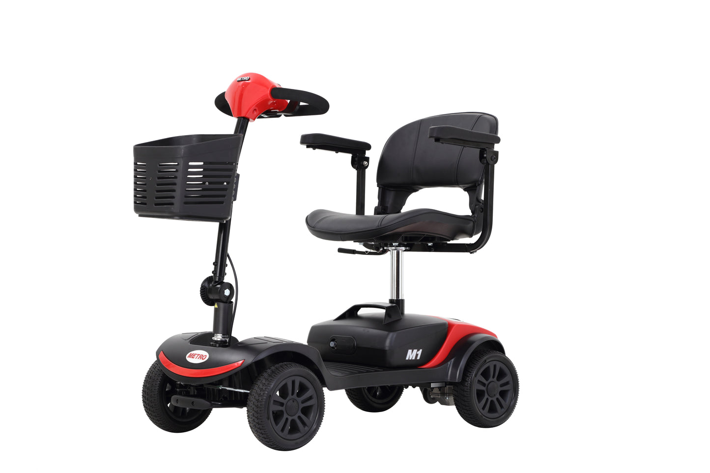 [NO LED LIGHT] Compact Mobility Scooter--Frosted Red