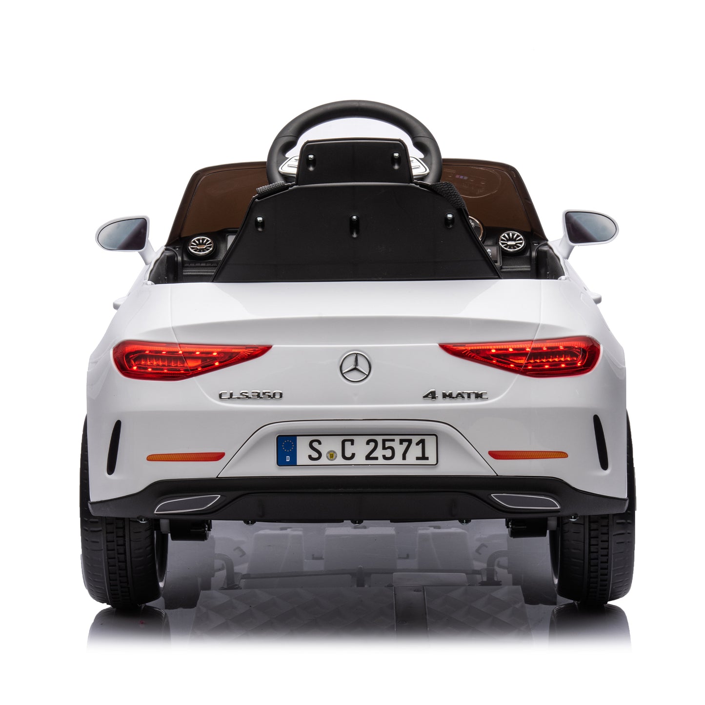 12V Kids Ride On Car w/ Parents Remote Control,Licensed Mercedes-Benz CLS 350 for Kids,Four Wheel Suspension,Power Display,Music,Volume Control,LED Lights,MP3,USB/SD for Kids 37-95 months.