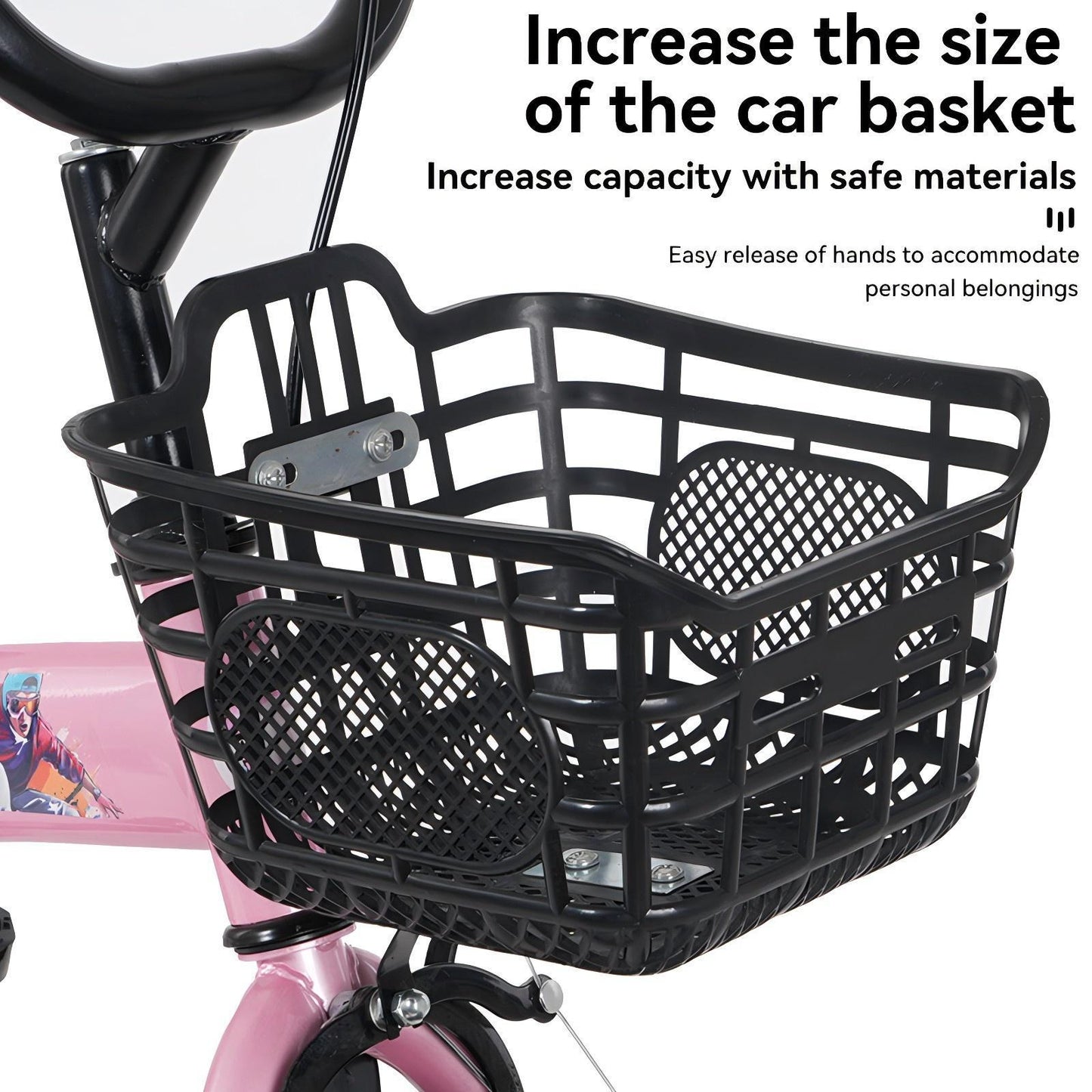 FKZNPJ 18 inch sporty kids bike with training wheels and stand Adjustable saddle Suitable for boys and girls aged 5-10 years tall Height 45-57 inches Available in a variety of colors