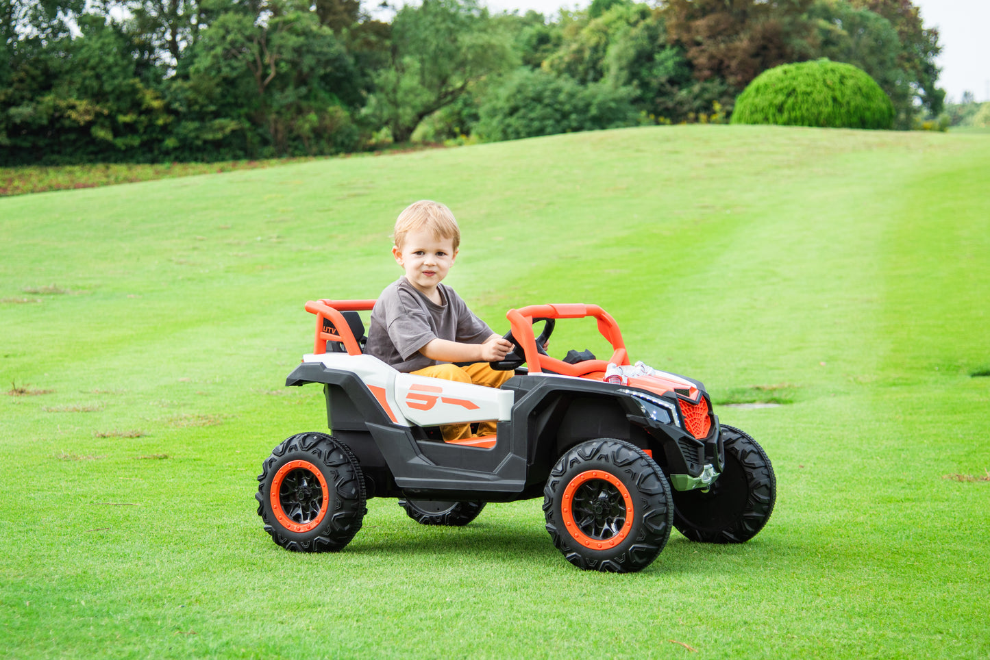 ride on car, kids electric UTV car,  2 Seat Ride On Car for Kids,12V Ride On UTV Toy,4WD Electric Car with  remote control /Swing/ for 3~6 years boys/girls