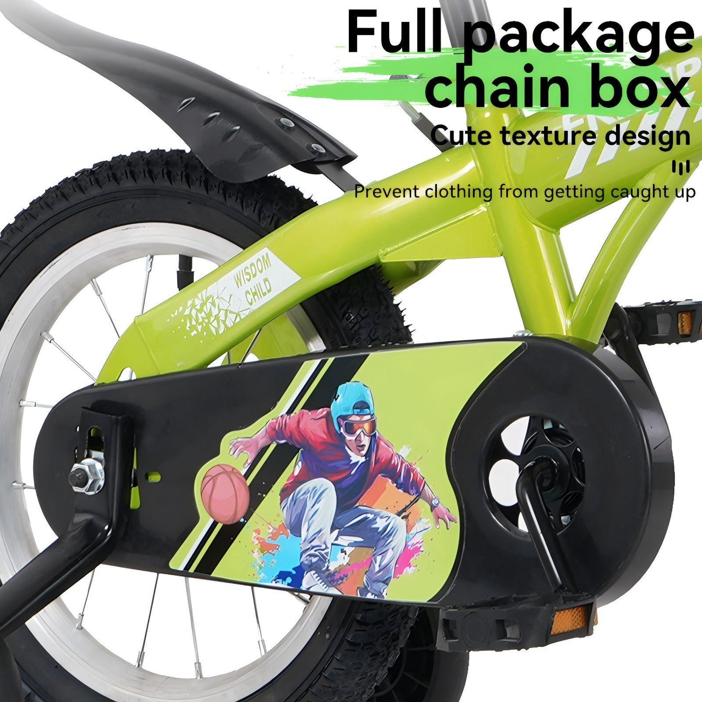 FKZNPJ 16 inch sporty kids bike with training wheels and stand Adjustable saddle Suitable for boys and girls aged 4-8 years tall Height 41-53 inches Available in a variety of colors