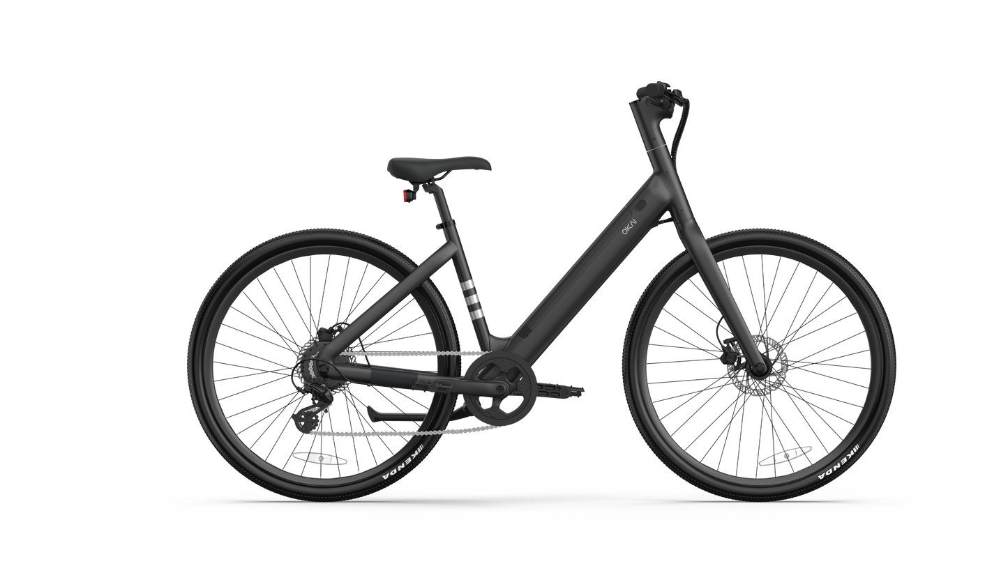 Minimalist Fitness Step-through e-Bike w/ up to 62 miles Max Operating Range and 20 MPH Max Speed - Matte Black