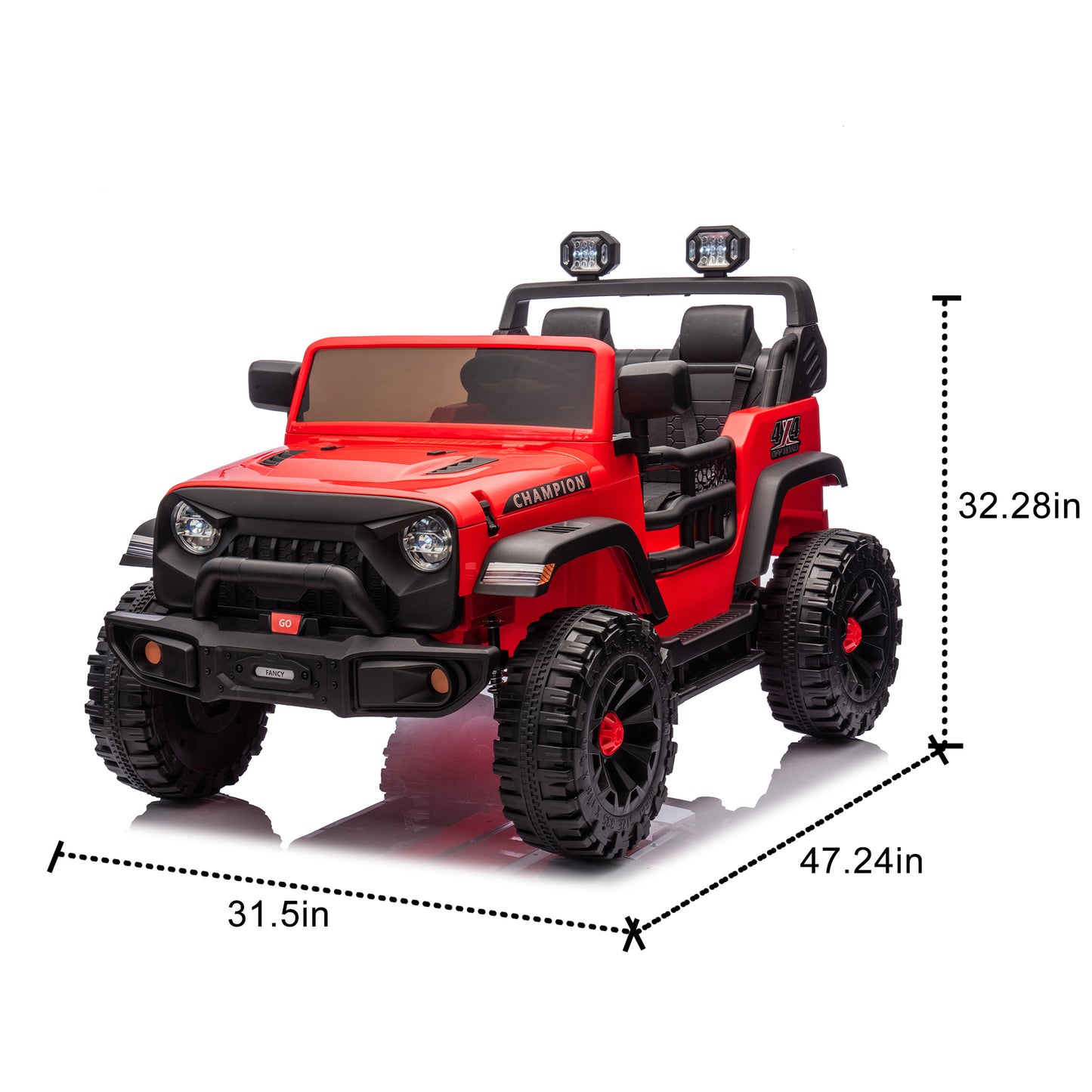 24V Two-seater Kids Ride On Electric Car W/parents control,Seat width 19.69in,400W motor,Four-wheel suspension,light&searchlight,USB,MP3,Bluetooth,Provide a speed of 1.86-4.35MPH for kids of 3+.