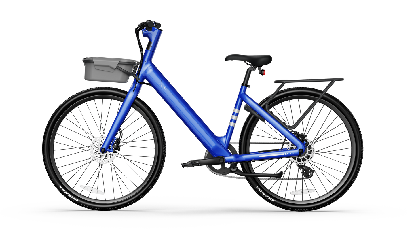 Minimalist Fitness Step-through e-Bike w/ up to 62 miles Max Operating Range and 20 MPH Max Speed - Bolt Blue