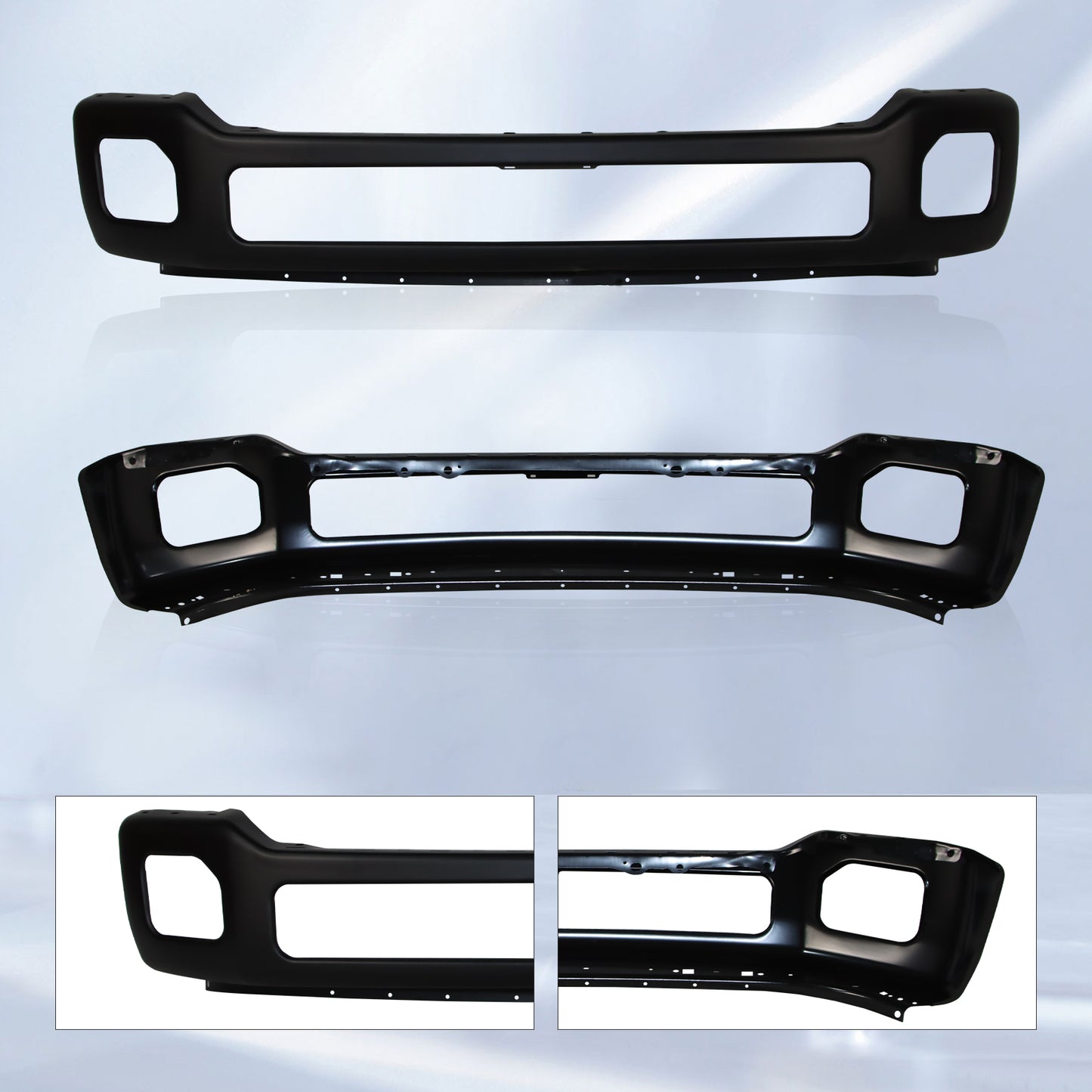 Steel Black Front Bumper For 11-16 Ford F-250 F-350 F-450 Super Duty