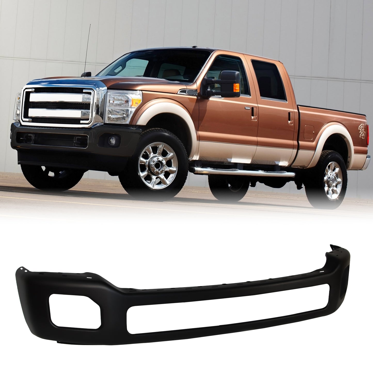 Steel Black Front Bumper For 11-16 Ford F-250 F-350 F-450 Super Duty